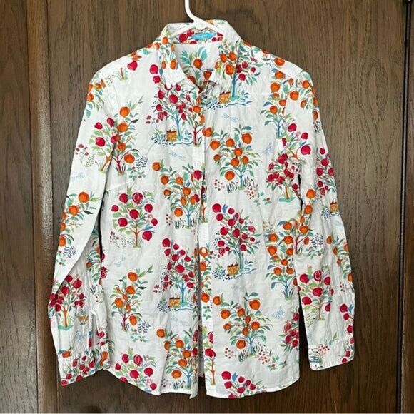 J. McLaughlin Floral Cotton Button Up Shirt - Picture 2 of 6